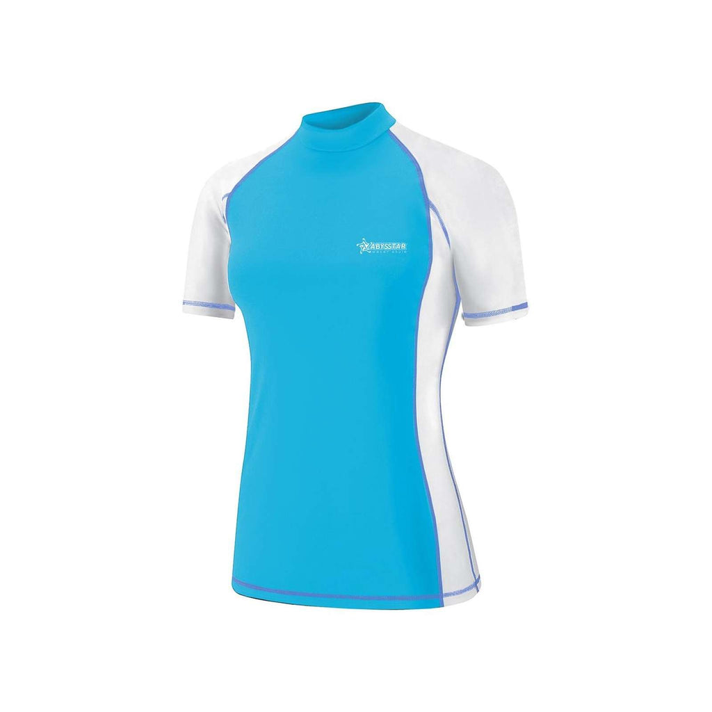 Swimming T-Shirt Tijuana Lycra Woman White-Blue S Abysstar 67036