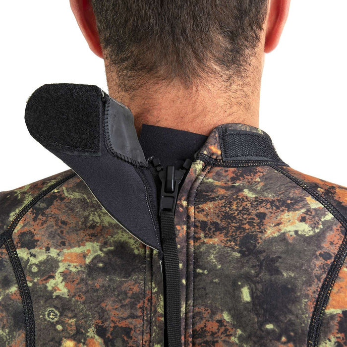 Combinaison Courte de Chasse Sous-Marine Sea Spring Homme 2,5mm Camouflage-Marron-Orange L Abysstar 68151