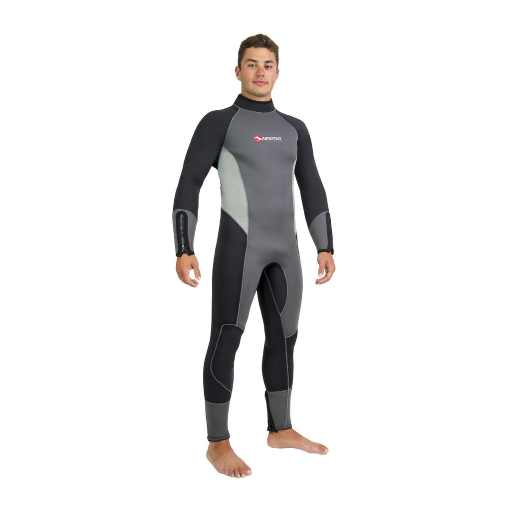 Cały wet suit do nurkowania Melbourne Mężczyzna 5mm Czarny-Szary XXL Abysstar 69294