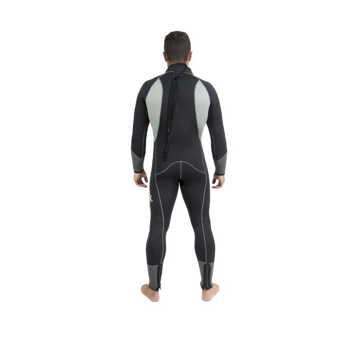 Cały wet suit do nurkowania Melbourne Mężczyzna 5mm Czarny-Szary XXL Abysstar 69294