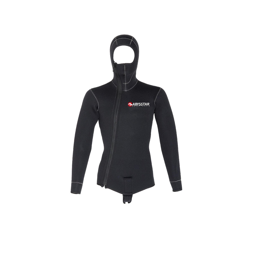 Diving Wetsuit Jacket Pacific Supreme Front Zip Man 5mm Black XL Abysstar 69432