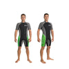 Snorkeling Short Wetsuit Surf Man 2,5mm Black-Grey-Green XL Abysstar 69492