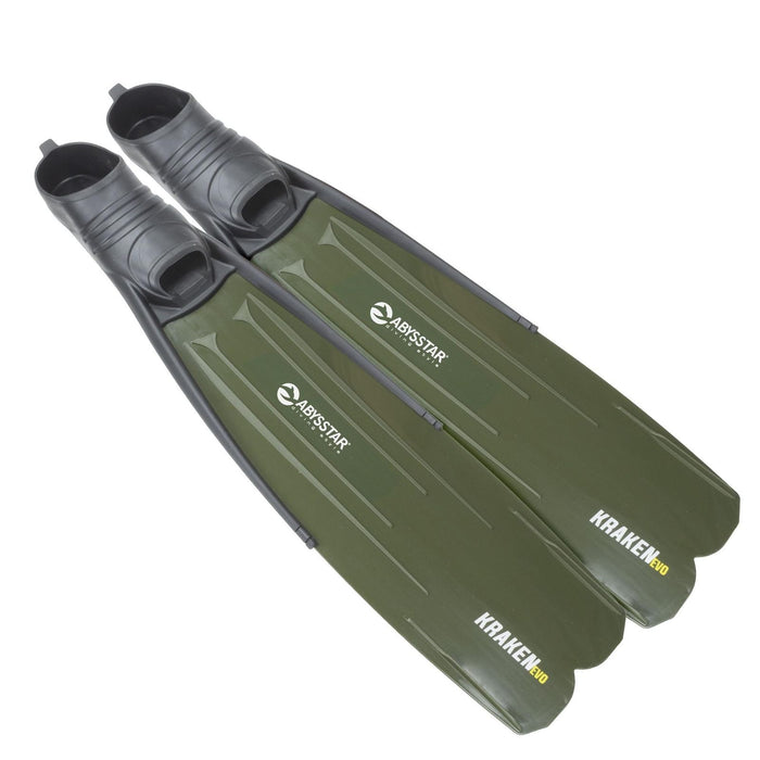 Freediving Fins Kraken Evo Army-Green 40-42 Abysstar 69555