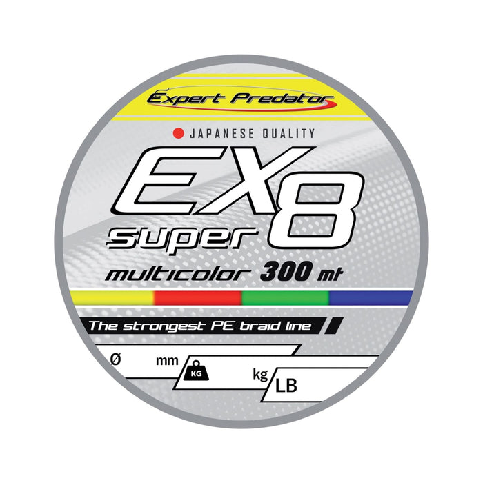 Braid Line Ex-Super 8 Multicolour 300m 35,9kg 0,35mm Expert Predator 69626