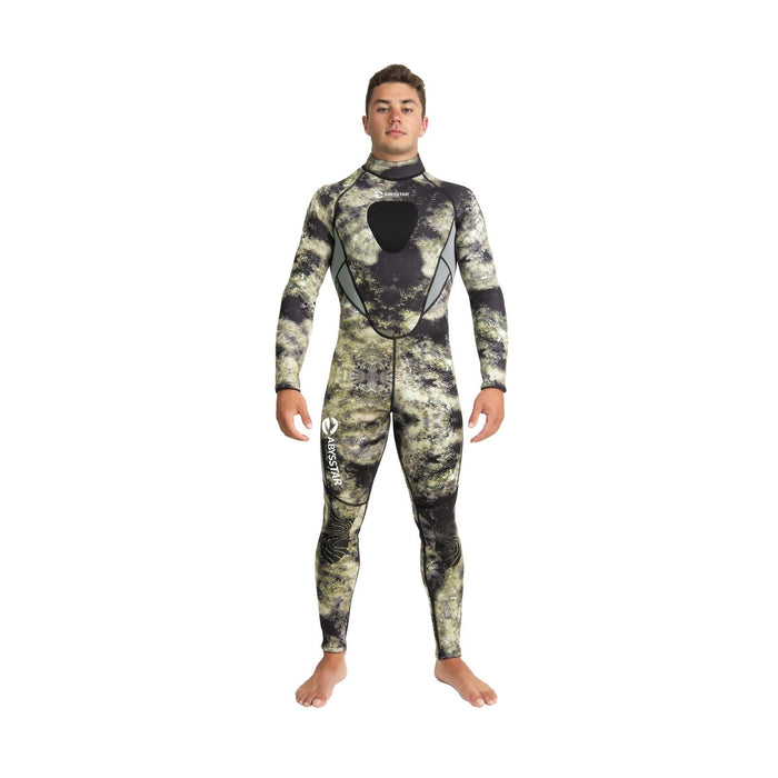 Spearfishing Full Wetsuit Sidney Man 2,5mm Camo-Green-Beige S Abysstar 69740