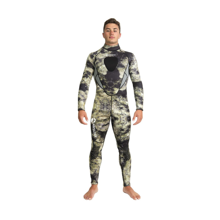 Spearfishing Full Wetsuit Sidney Man 2,5mm Camo-Green-Beige XXXL Abysstar 69745