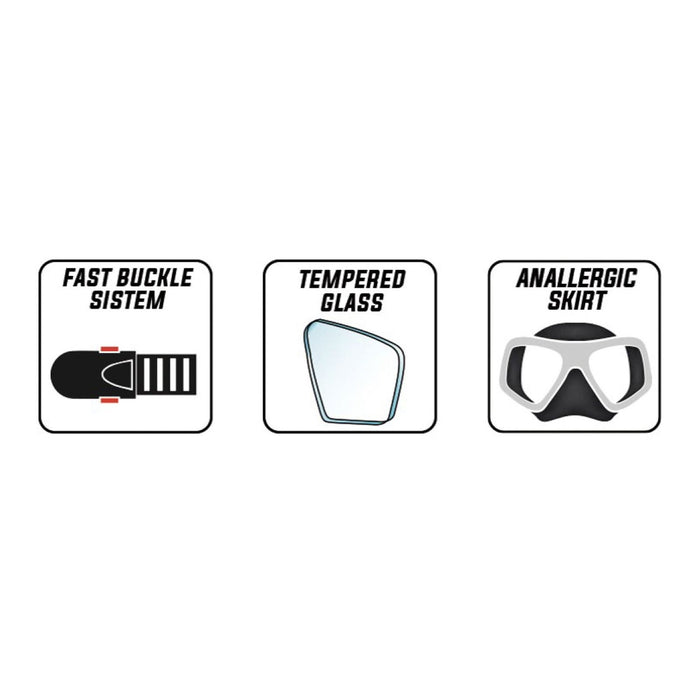 Diving Mask Leuca Clear-Blue Abysstar 69773BL