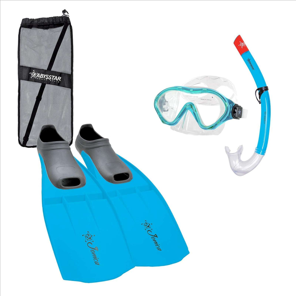 Kit de snorkel Kiros-Anatomic-Jonica Niños Azul Talla 39-40 Abysstar 69856BL