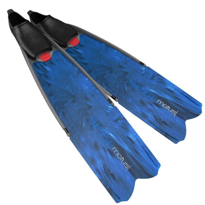 Freediving and Spearfishing Fins Motus Camo-Blue Size 45-46 Seac 71-25CB-45-46