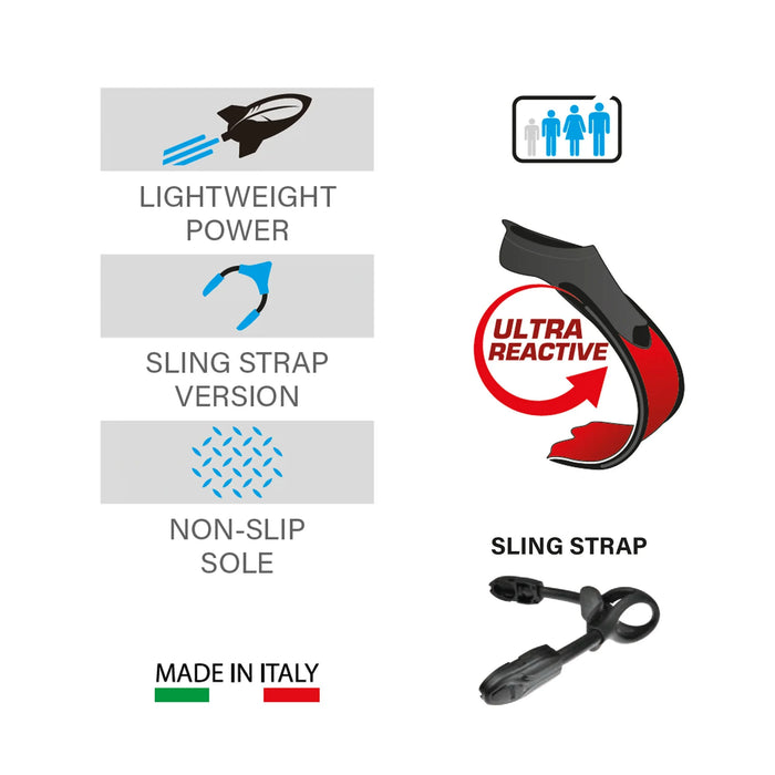 Scuba Diving Fins SEAC F1 Sling Strap