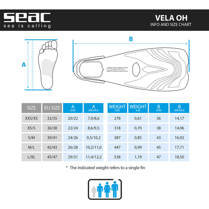 Snorkeling Fins SEAC Vela Oh