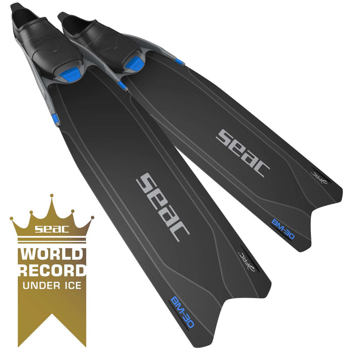 Pinne da apnea e pesca in apnea Bm30 Nero-Blu 35-36 Seac Seac 71-56N-35-36