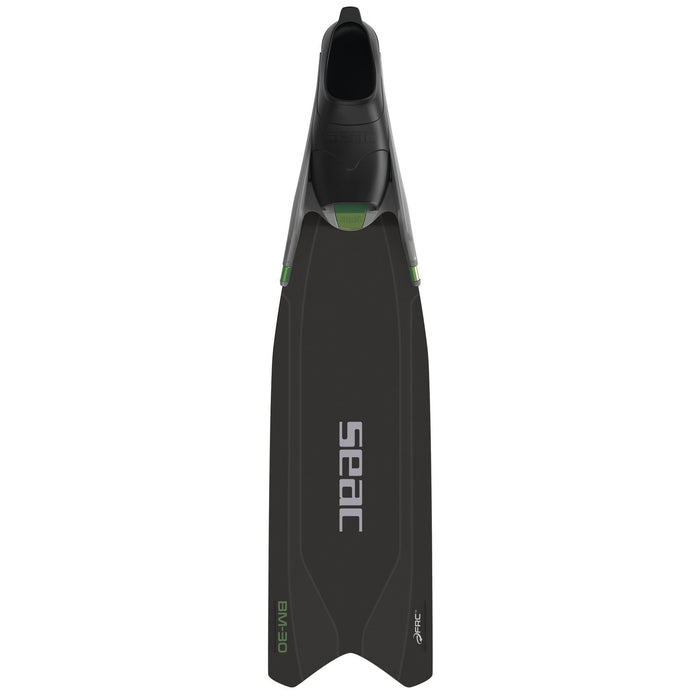 Palmes d'apnée et de chasse sous-marine Bm30 Noir-Vert 35-36 Seac 71-56NV-35-36
