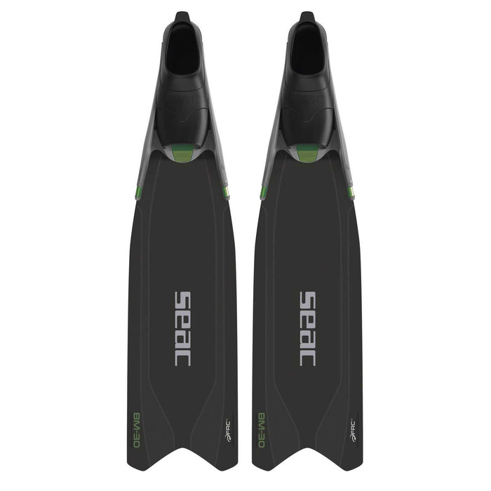 Freediving and Spearfishing Fins Bm30 Black-Green 39-40 Seac 71-56NV-39-40