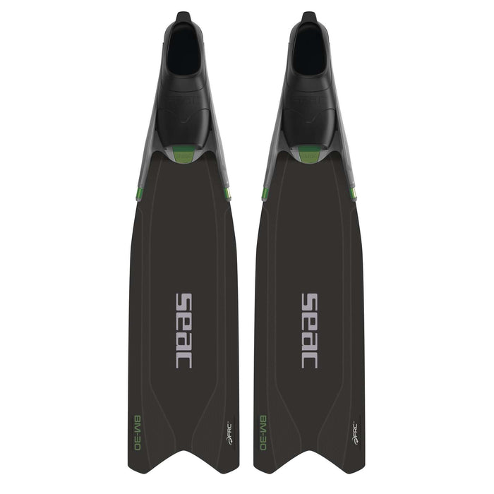 Freediving and Spearfishing Fins Bm30 Black-Green 41-42 Seac 71-56NV-41-42