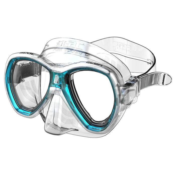 Snorkeling Mask Elba Clear-Turquoise Seac 75-41A-SKL