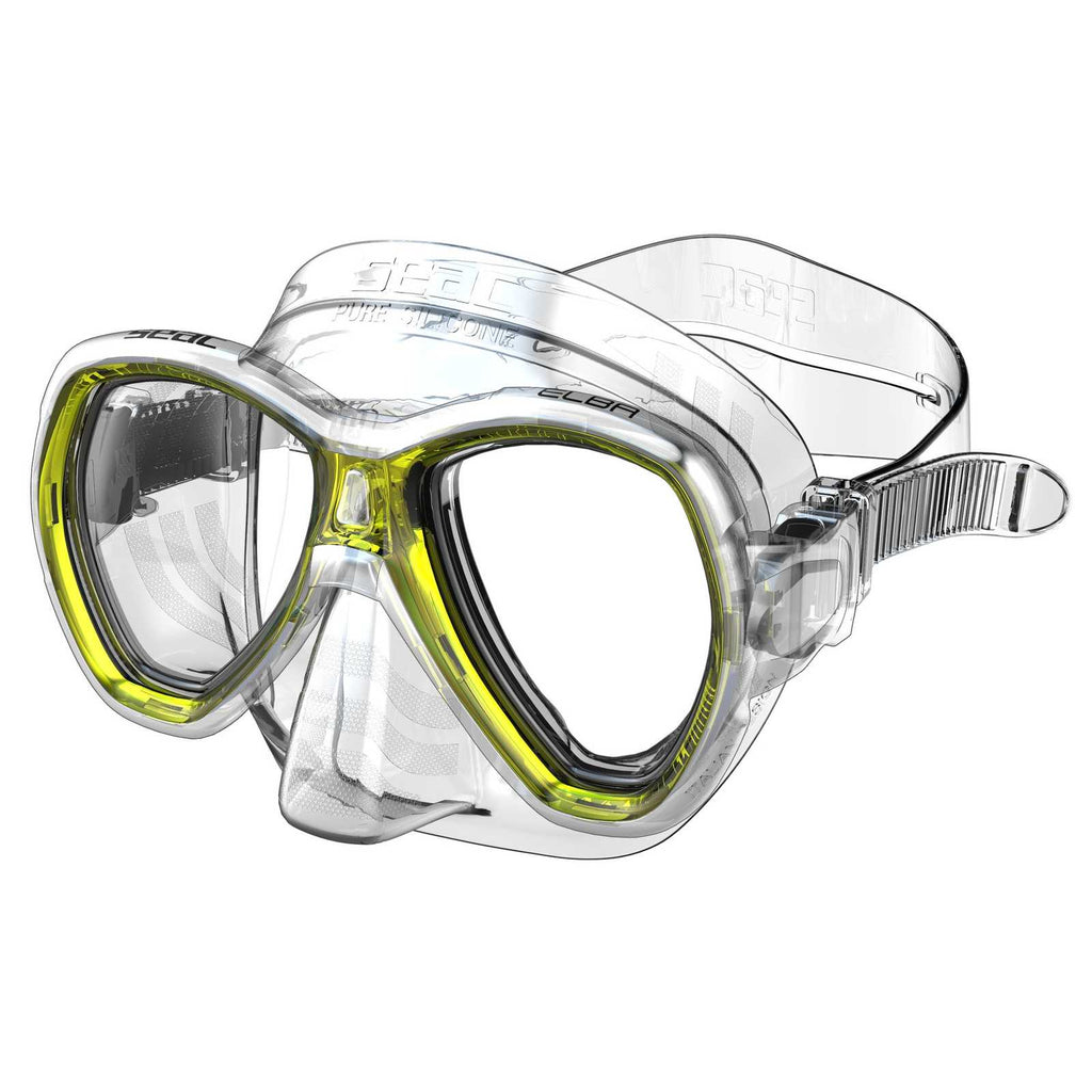 Snorkeling Mask Elba Clear-Yellow Seac 75-41Y-SKL