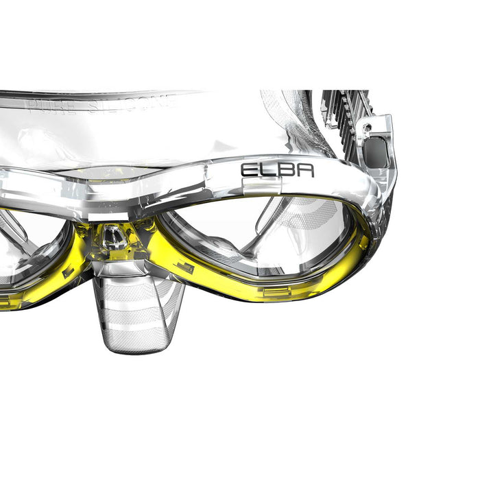 Snorkeling Mask Elba Clear-Yellow Seac 75-41Y-SKL