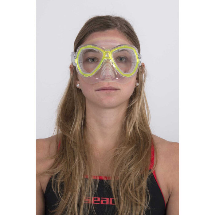 Snorkeling Mask Elba Clear-Yellow Seac 75-41Y-SKL