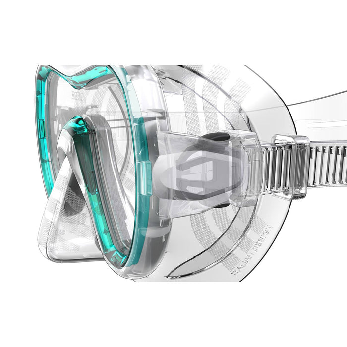 Snorkeling Mask Giglio Clear-Turquoise Seac 75-47A-SKL