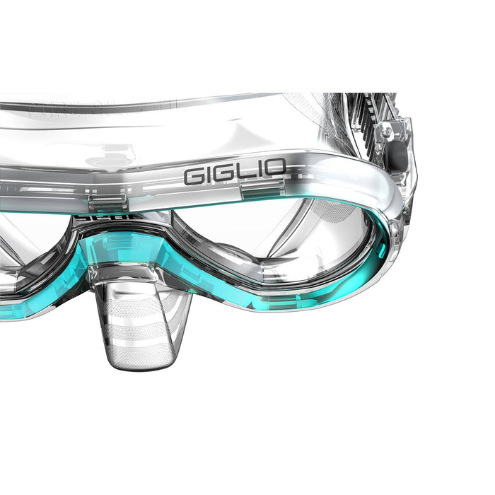 Snorkeling Mask Giglio Clear-Turquoise Seac 75-47A-SKL