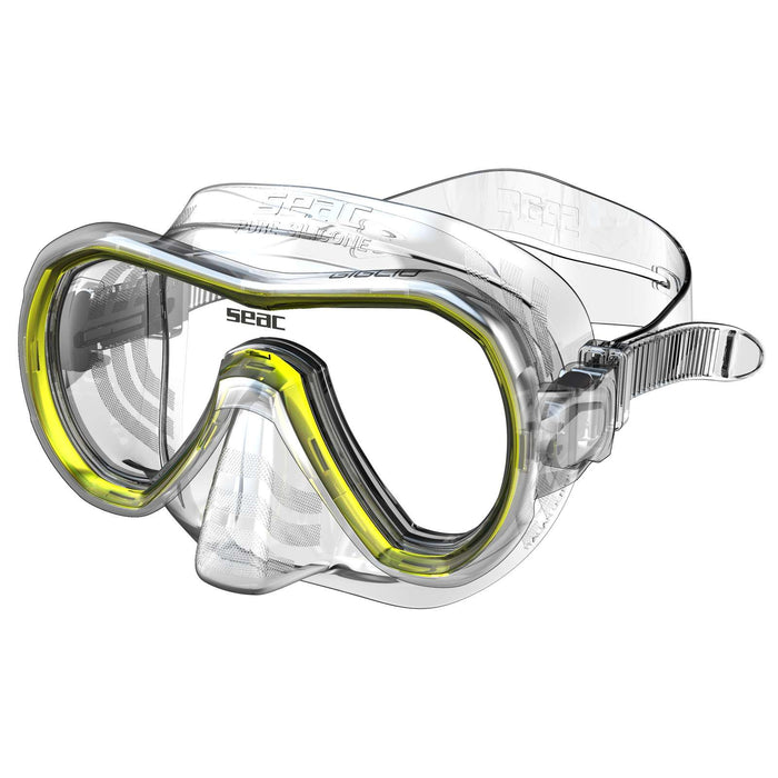 Snorkeling Mask Giglio Clear-Yellow Seac 75-47Y-SKL
