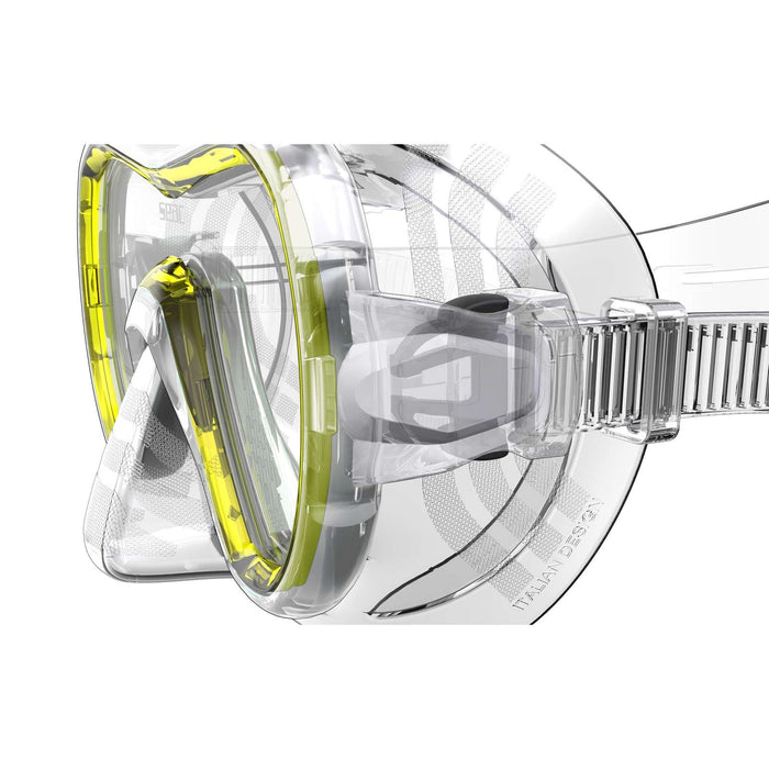 Snorkeling Mask Giglio Clear-Yellow Seac 75-47Y-SKL
