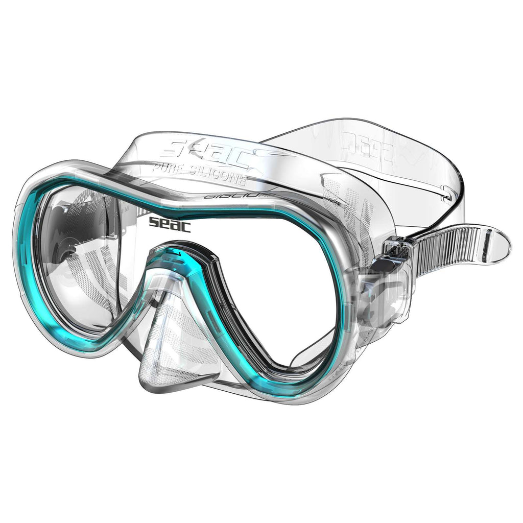 Snorkeling Mask Giglio Md Clear-Turquoise Seac 75-48A-SKL