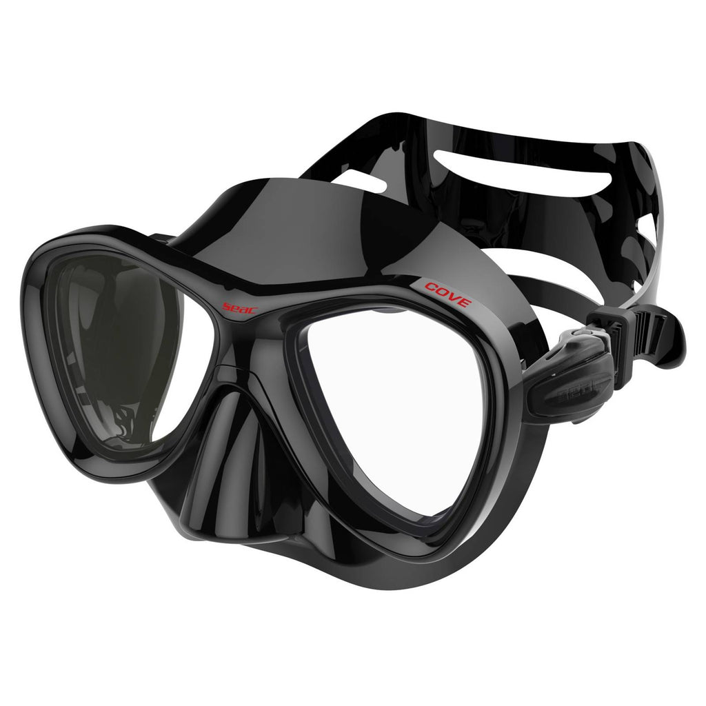 Freediving and Spearfishing Mask Cove Black-Red Seac 75-58N-SBL