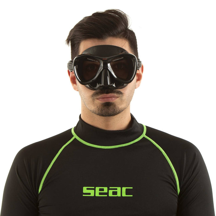 Freediving and Spearfishing Mask Cove Black-Red Seac 75-58N-SBL