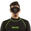 Freediving and Spearfishing Mask Cove Black-Red Seac 75-58N-SBL