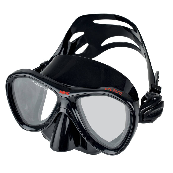 Freediving and Spearfishing Mask Cove Black-Red Seac 75-58N-SBL