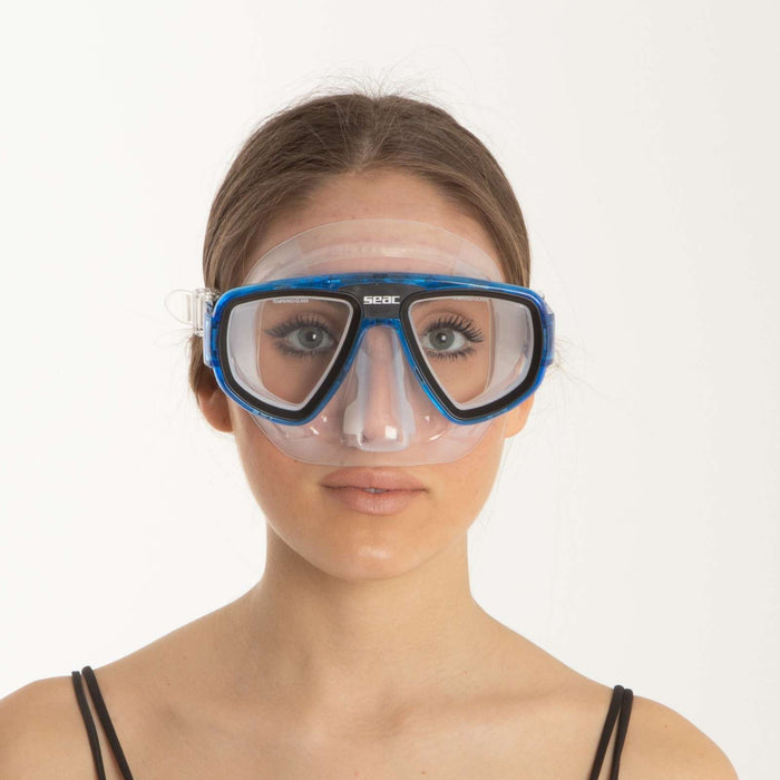 Maschera subacquea per snorkeling Extreme 50 Clear-Azzurro Seac 75-65BC-SKL