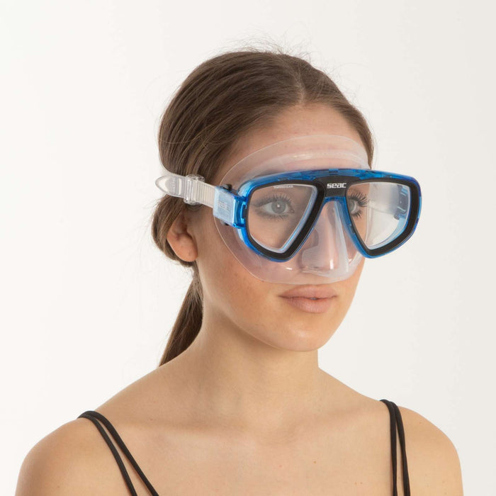 Maschera subacquea per snorkeling Extreme 50 Clear-Azzurro Seac 75-65BC-SKL
