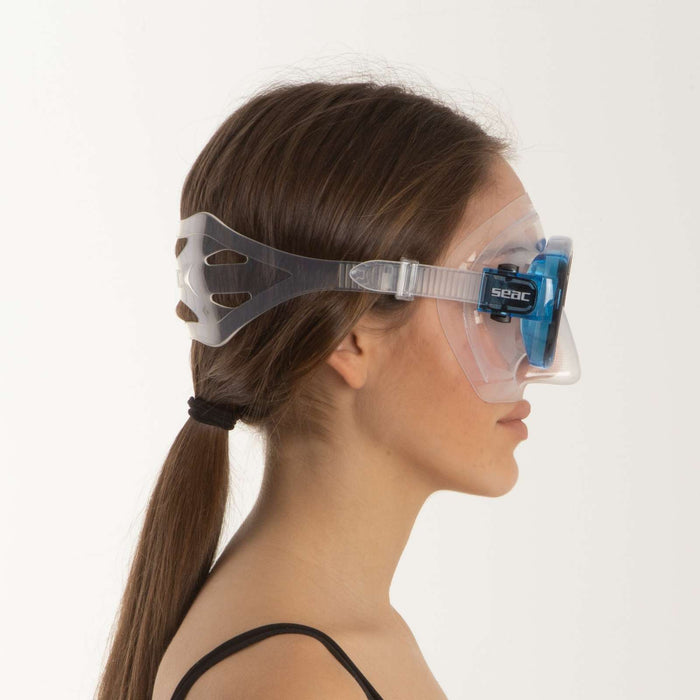 Maschera subacquea per snorkeling Extreme 50 Clear-Azzurro Seac 75-65BC-SKL