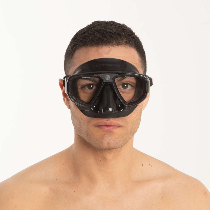 Diving Snorkeling Mask Extreme 50 Black-Black Seac 75-65N-SBL