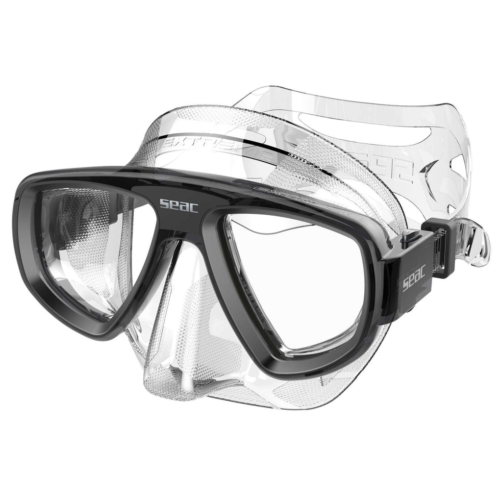 Diving Snorkeling Mask Extreme 50 Clear-Black Seac 75-65N-SKL