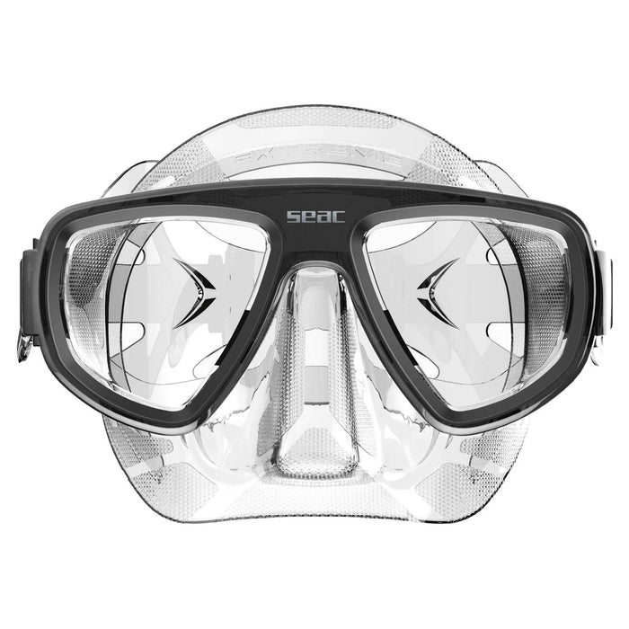 Diving Snorkeling Mask Extreme 50 Clear-Black Seac 75-65N-SKL