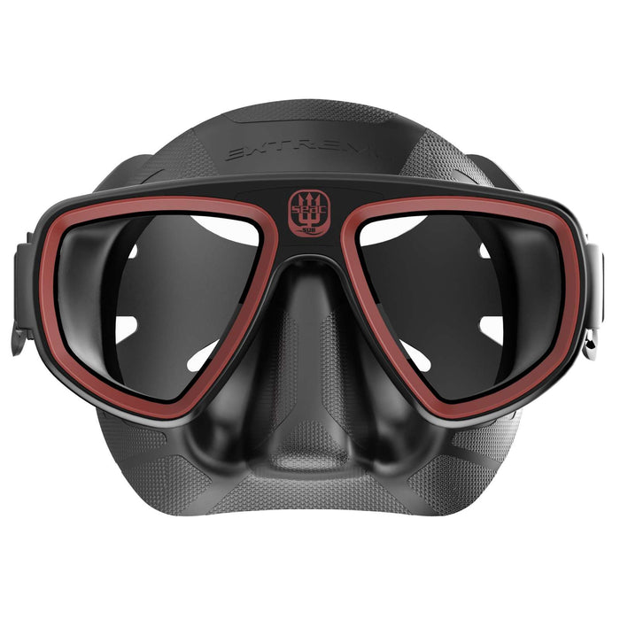 Diving Snorkeling Mask Extreme 50 Black-Red Seac 75-65NR-SBL
