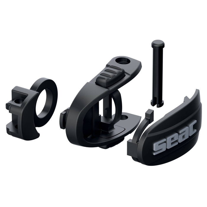 Freediving and Spearfishing Mask Eagle Silver Mirrored Lenses Black Seac 75-66NS-SBL-LS