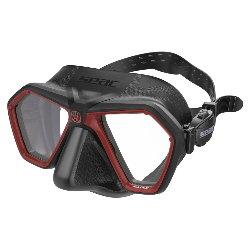 Freediving and Spearfishing Mask Eagle Black-Red Seac 75-66R-SBL