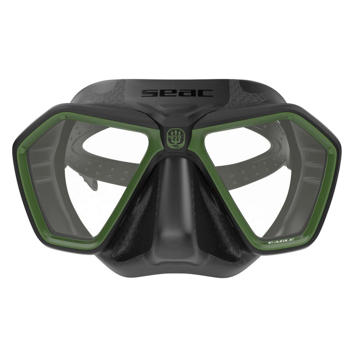 Freediving and Spearfishing Mask Eagle Black-Green Seac 75-66V-SBL