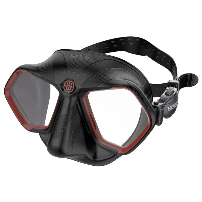 Freediving and Spearfishing Mask Raptor Black-Red Seac 75-68R-SBL