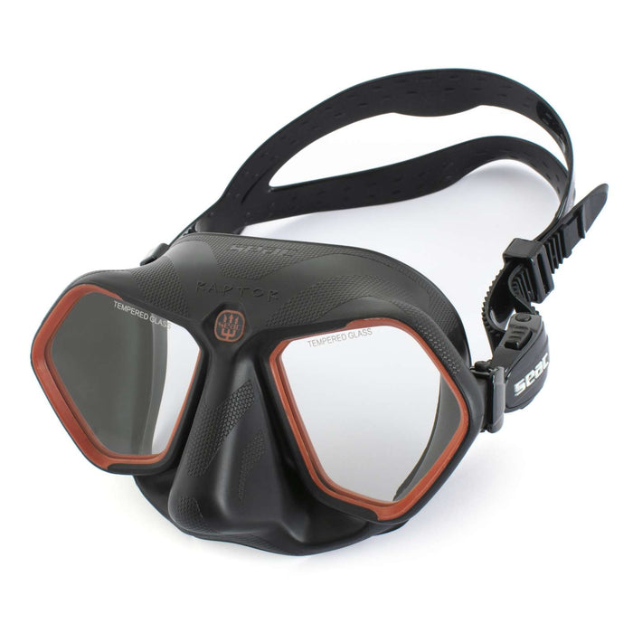 Freediving and Spearfishing Mask Raptor Black-Red Seac 75-68R-SBL