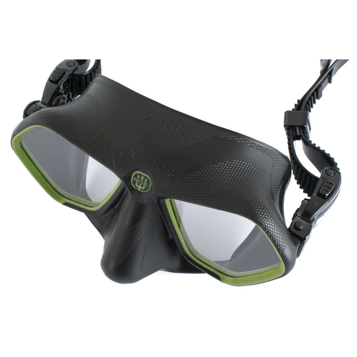 Freediving and Spearfishing Mask Raptor Black-Green Seac 75-68V-SBL