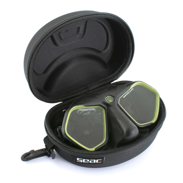 Freediving and Spearfishing Mask Raptor Black-Green Seac 75-68V-SBL