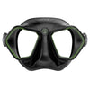 Freediving and Spearfishing Mask Raptor Black-Green Seac 75-68V-SBL