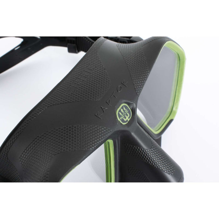 Freediving and Spearfishing Mask Raptor Black-Green Seac 75-68V-SBL