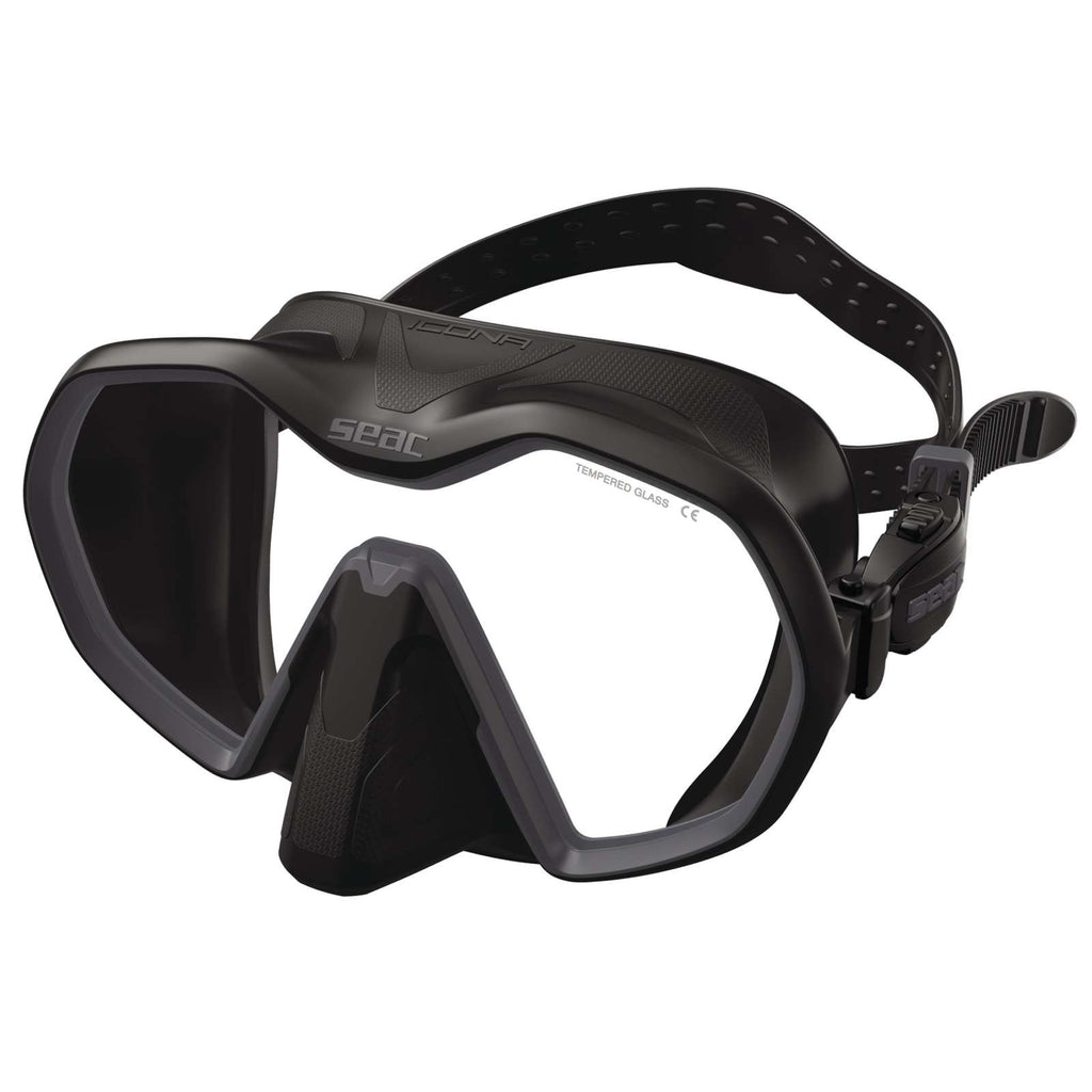 Maschera Subacquea Icona Nero-Antracite Seac 75-69NA-SBL
