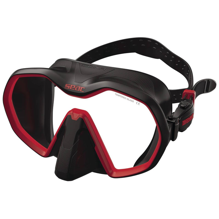 Diving Mask Icona Black-Red Seac 75-69NR-SBL